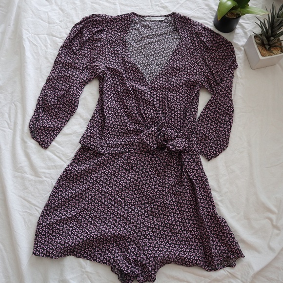 ZARA Printed Purple Jumpsuit - Picture 8 of 8